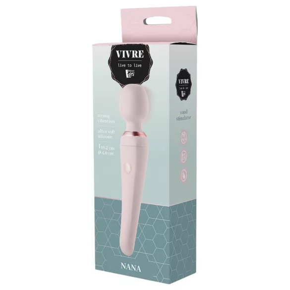 Vivre Nana - vibrator masaj reîncărcabil - silicon roz