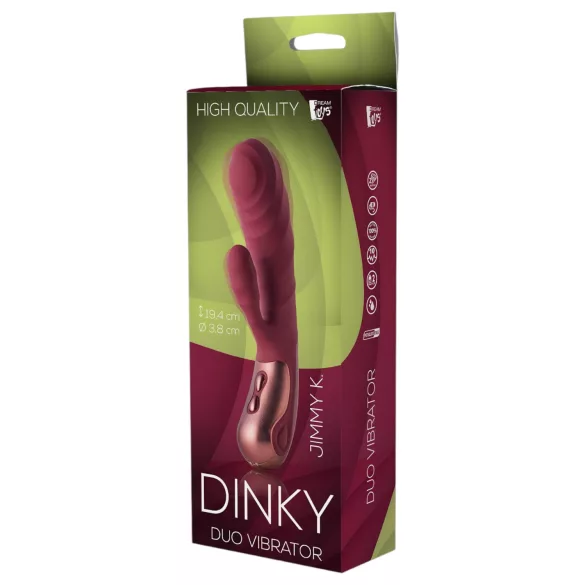 Dinky Jimmy K. Duo - vibrator cu braț pentru clitoris, reîncărcabil - roșu