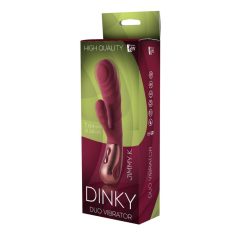   Dinky Jimmy K. Duo - vibrator cu brat pentru clitoris, cu baterie (bordo)