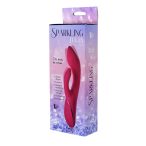   Sparkling Julia Duo - vibrator cu stimulator clitoridian, recarcabil (roșu)