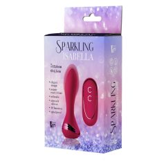   Sparkling Isabella - vibrator anal inflabil cu baterie și control radio (roșu)