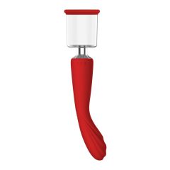   Red Revolution Georgia - vibrator cu punct G și aspirator vaginal (roșu)