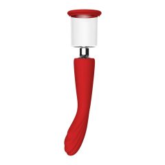   Red Revolution Georgia - vibrator cu punct G și aspirator vaginal (roșu)