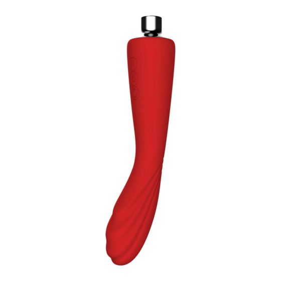 Red Revolution Georgia - vibrator cu punct G și aspirator vaginal (roșu)