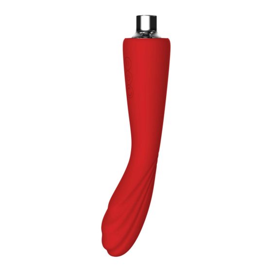 Red Revolution Georgia - vibrator cu punct G și aspirator vaginal (roșu)