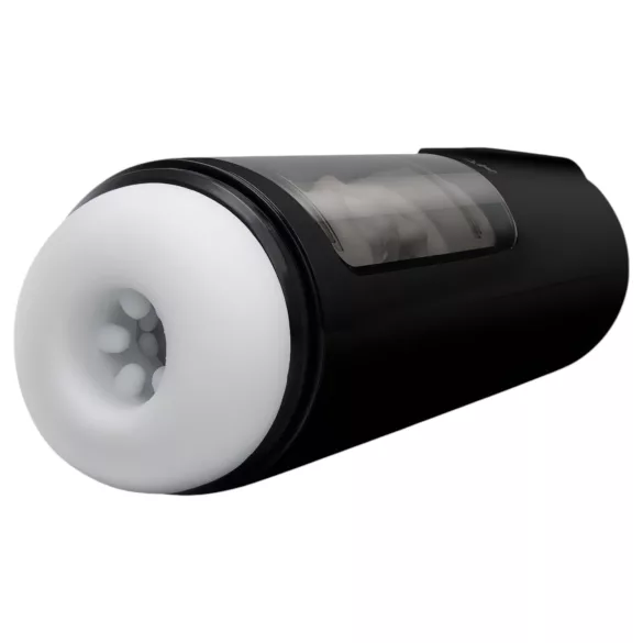 Dreamtoys Blowtech - masturbator negru cu vibrații și mișcare verticală