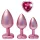 Dreamtoys Gleaming Love - set de dopuri anale în formă de inimă (roz)