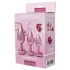Dreamtoys Gleaming Love - set de dopuri anale în formă de inimă (roz)