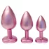 Dreamtoys Gleaming Love - set de dopuri anale în formă de inimă (roz)