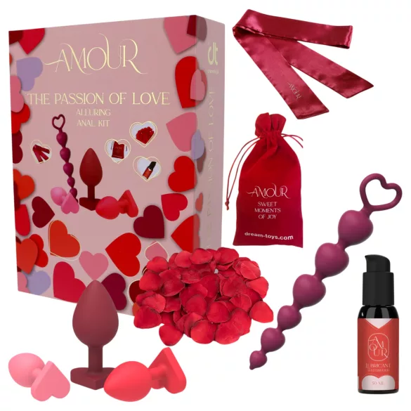 Dreamtoys Amour - set cadou pentru antrenament anal (roșu)