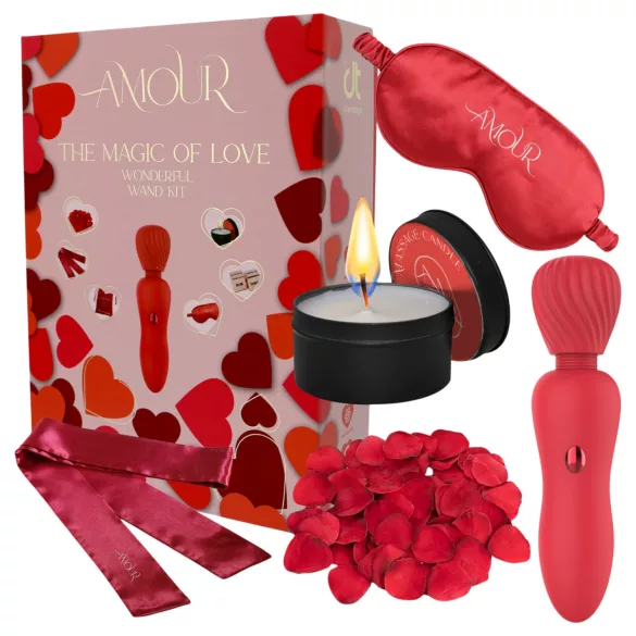 Dreamtoys Amour - set vibrator tip wand (roșu)