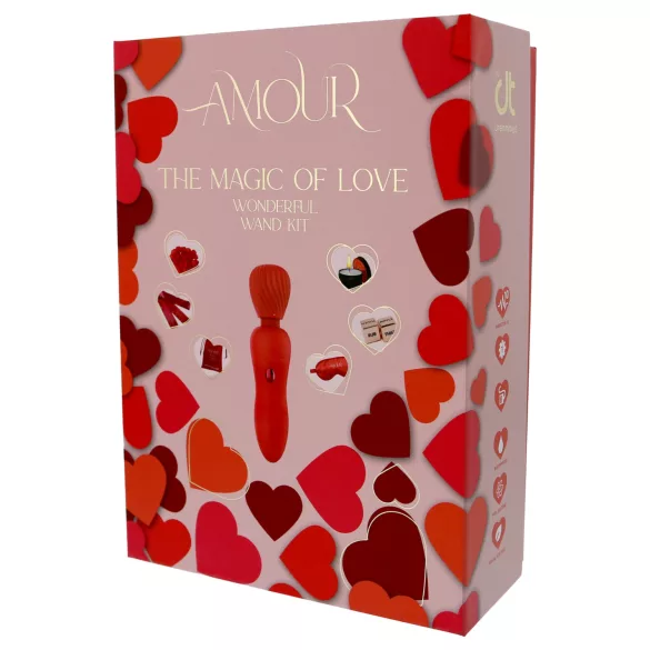 Dreamtoys Amour - set vibrator tip wand (roșu)