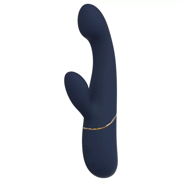 Goddess - vibrator pentru cuplu cu capăt mobil (albastru închis)