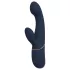 Goddess - vibrator pentru cuplu cu capăt mobil (albastru închis)
