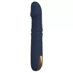   Goddess - vibrator cu bile rotative și funcție de împingere (albastru închis)