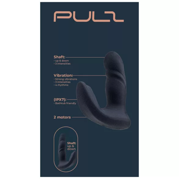Dreamtoys Pulz - vibrator anal cu mișcare de împingere și telecomandă (albastru)