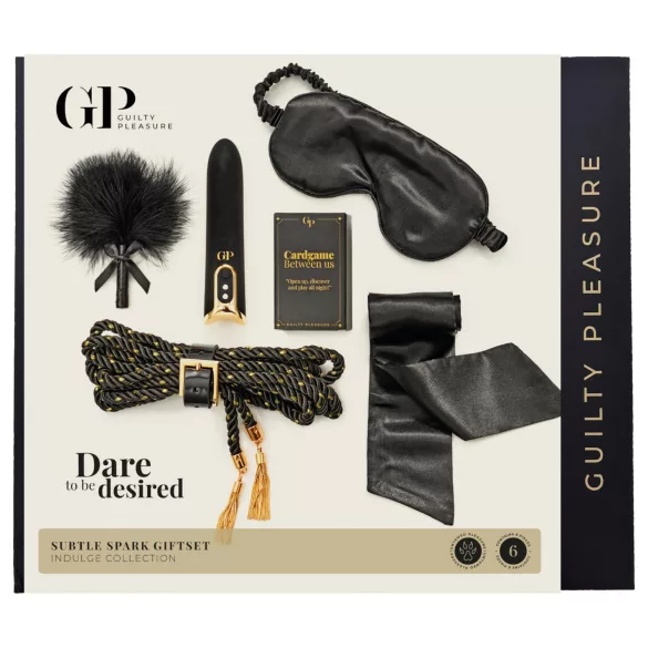 Guilty Pleasure Indulge - Set cadou BDSM pentru începători (negru)