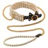 Allure - choker cu perle și lesă - negru