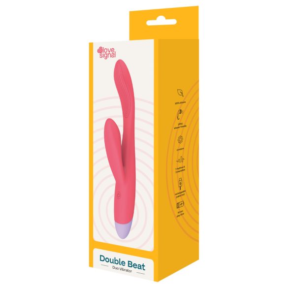 Dreamtoys - Vibrator dublu pentru punctul G și clitoris - roșu