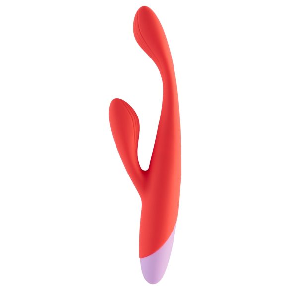 Dreamtoys - Vibrator dublu pentru punctul G și clitoris - roșu