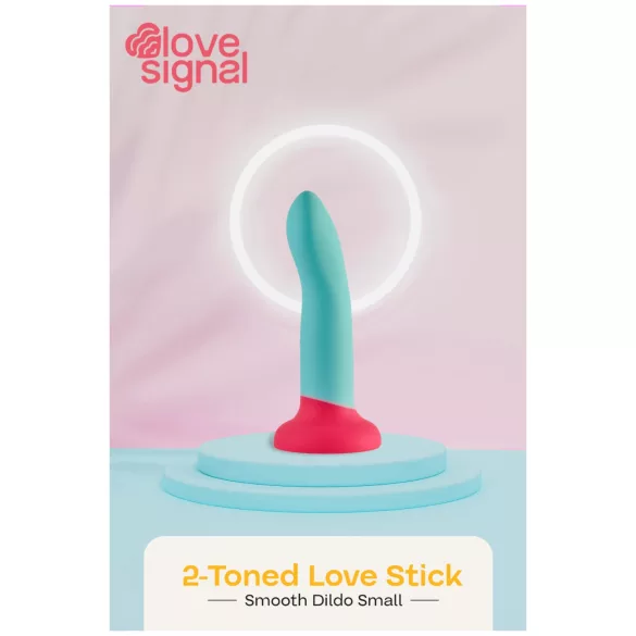 Dreamtoys Love Signal - dildo mic din silicon bicolor (albastru)