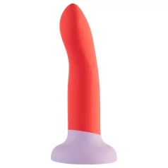   Dreamtoys Love Signal - dildo mediu din silicon bicolor (roșu)
