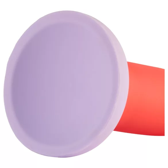 Dreamtoys Love Signal - dildo mediu din silicon bicolor (roșu)