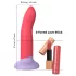 Dreamtoys Love Signal - dildo mediu din silicon bicolor (roșu)
