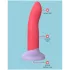 Dreamtoys Love Signal - dildo mediu din silicon bicolor (roșu)