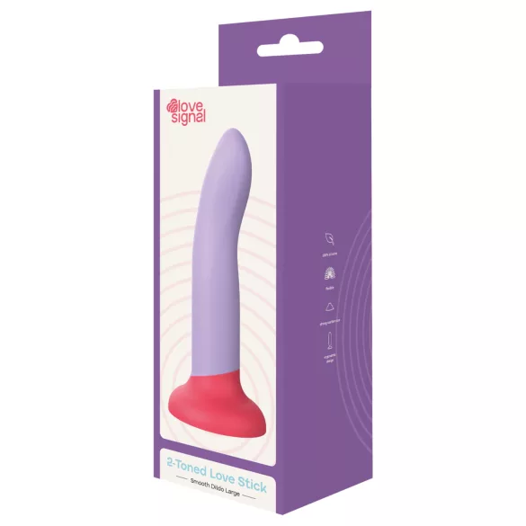 Dreamtoys Love Signal - dildo mare din silicon bicolor (mov)