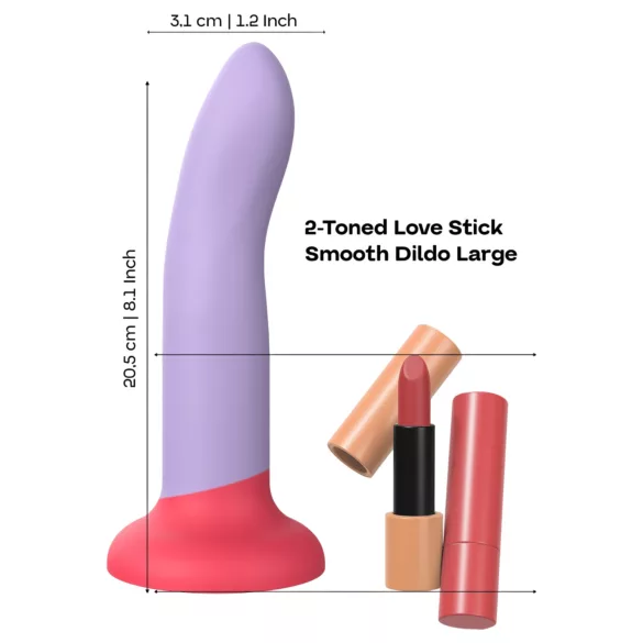 Dreamtoys Love Signal - dildo mare din silicon bicolor (mov)