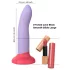 Dreamtoys Love Signal - dildo mare din silicon bicolor (mov)