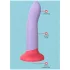 Dreamtoys Love Signal - dildo mare din silicon bicolor (mov)