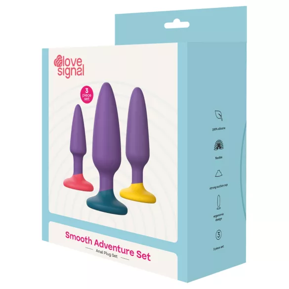 Dreamtoys Love Signal - set de dopuri anale (mov)