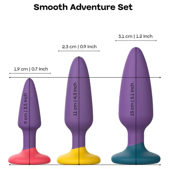 Dreamtoys Love Signal - set de dopuri anale (mov)