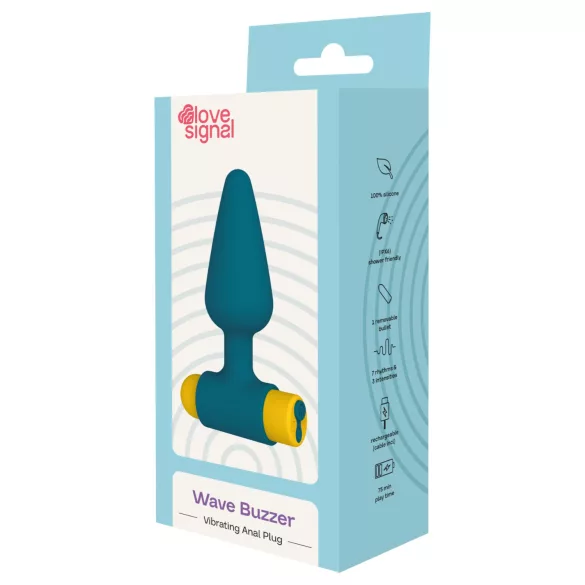 Dreamtoys Love Signal - dopă anală vibrantă (albastră)