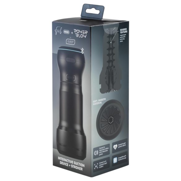 Kiiroo - masturbator masculin automat PowerBlow + Feel Pocket - negru