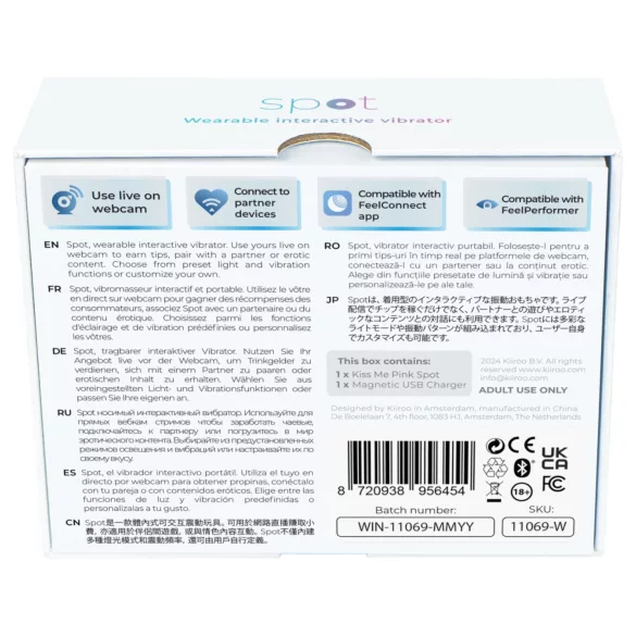 Kiiroo - Ou vibratoriu - stimulare intensă - roz