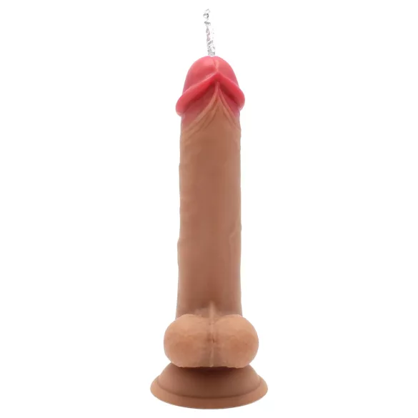 Kiotos Cox Power - dildo vibrator cu funcție de ejaculare și telecomandă (culoare naturală)