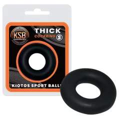   Kiotos - inel gros pentru penis din silicon mărimea S (negru)