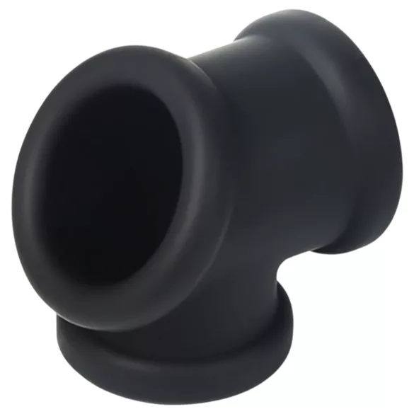 Kiotos - extensor din silicon pentru penis și scrot (negru)