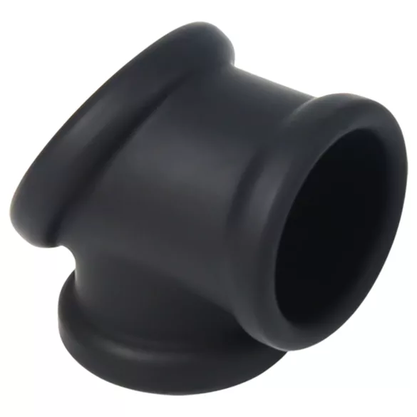 Kiotos - extensor din silicon pentru penis și scrot (negru)