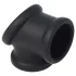 Kiotos - extensor din silicon pentru penis și scrot (negru)