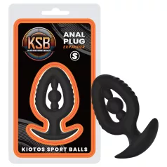 Kiotos - dop anal din silicon cu dilatator S (negru)