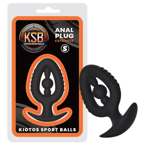 Kiotos - dop anal din silicon cu dilatator S (negru)