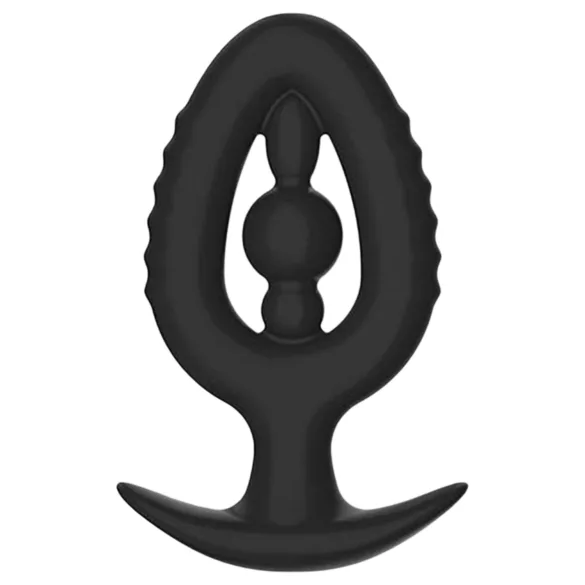Kiotos - dop anal din silicon cu dilatator S (negru)