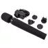 Pixey Deluxe Black Velvet - vibrator tip baghetă M (negru)