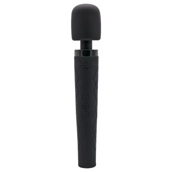 Pixey Deluxe Black Velvet - vibrator tip baghetă L (negru)