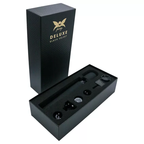 Pixey Deluxe Black Velvet - vibrator tip baghetă L (negru)