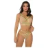 Zôf Rosie - set de sutien cu bretele neon și tanga (culoarea pielii/verde)